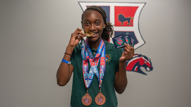 Life Middle School Student Earns Three All-American Honors at AAU Junior Olympics